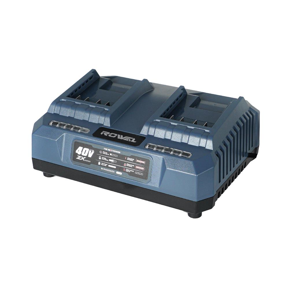 แท่นชาร์จแบตเตอรี่ 2 ช่อง ROWEL BCR4020DZX 40 โวลต์ 2 แอมป์