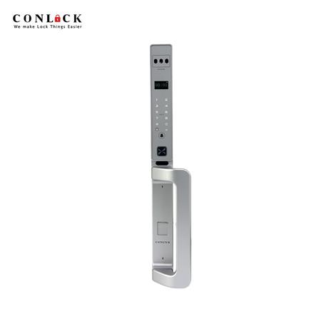 กลอนดิจิตอล CONLOCK XERCON CURVE สีเงิน