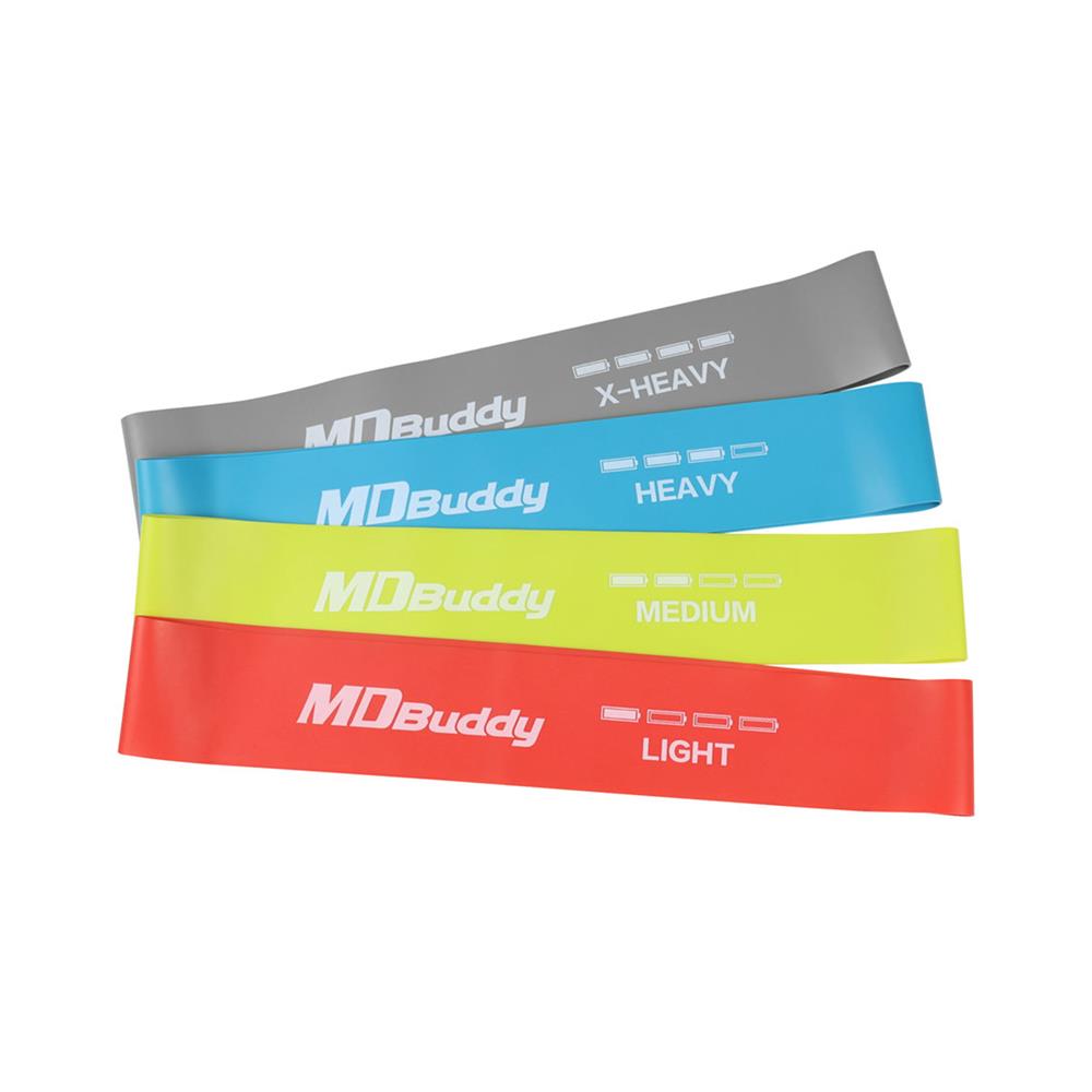ชุดยางยืดออกกำลังกายแบบบาง 4 ขนาด MDBUDDY