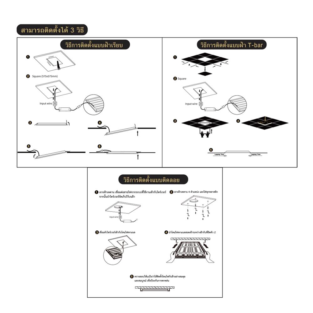 โคมฝังฝ้า LED SHINING PANEL S-PNR 40 วัตต์ 30x120 ซม. DAYLIGHT