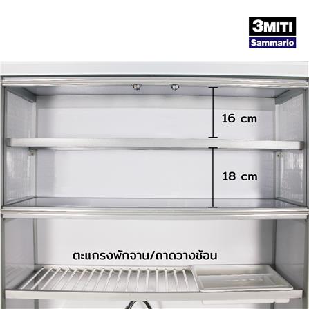 ครัวอะลูมิเนียมสำเร็จรูป ท็อปซิงค์ซ้าย 3MITI STR 100LF 100 ซม. สีฟ้า-ขาว_7