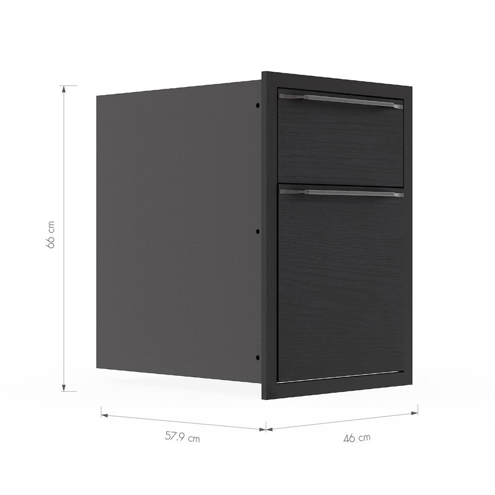 ตู้ลิ้นชัก KITZCHO LUCIDA PLUS 46x66 ซม. สี BLACK OAK