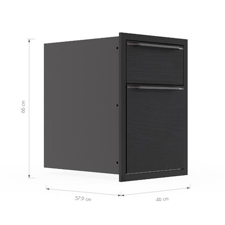 ตู้ลิ้นชัก KITZCHO LUCIDA PLUS 46x66 ซม. สี BLACK OAK_5