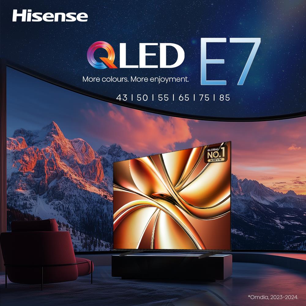 ทีวีคิวแอลอีดี 43 นิ้ว HISENSE (4K, QLED, VIDAA) 43E7Q