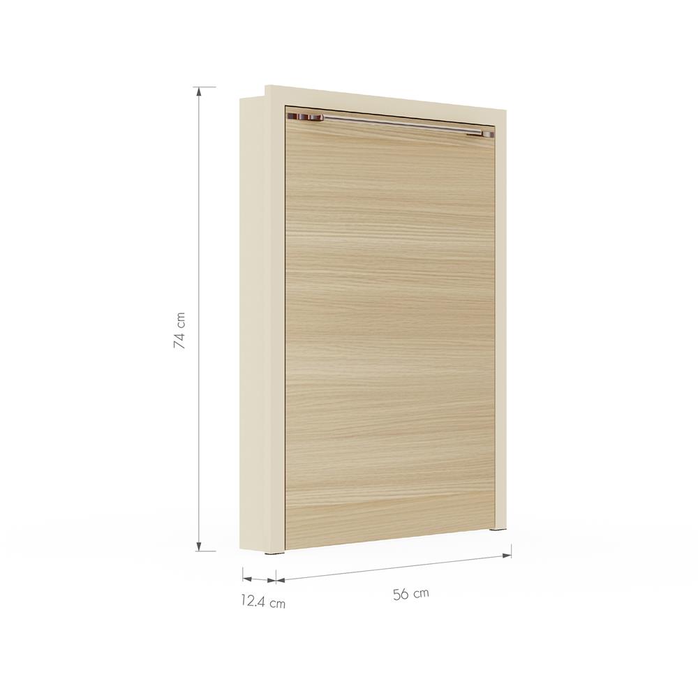 บานถังแก๊ส เปิดขวา KITZCHO LUCIDA PLUS 56x74 ซม. สี NATURAL OAK