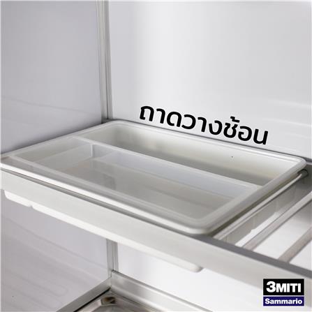 ครัวอะลูมิเนียมสำเร็จรูป ท็อปซิงค์ขวา 3MITI STR 100RF 100 ซม. สีฟ้า-ขาว_5