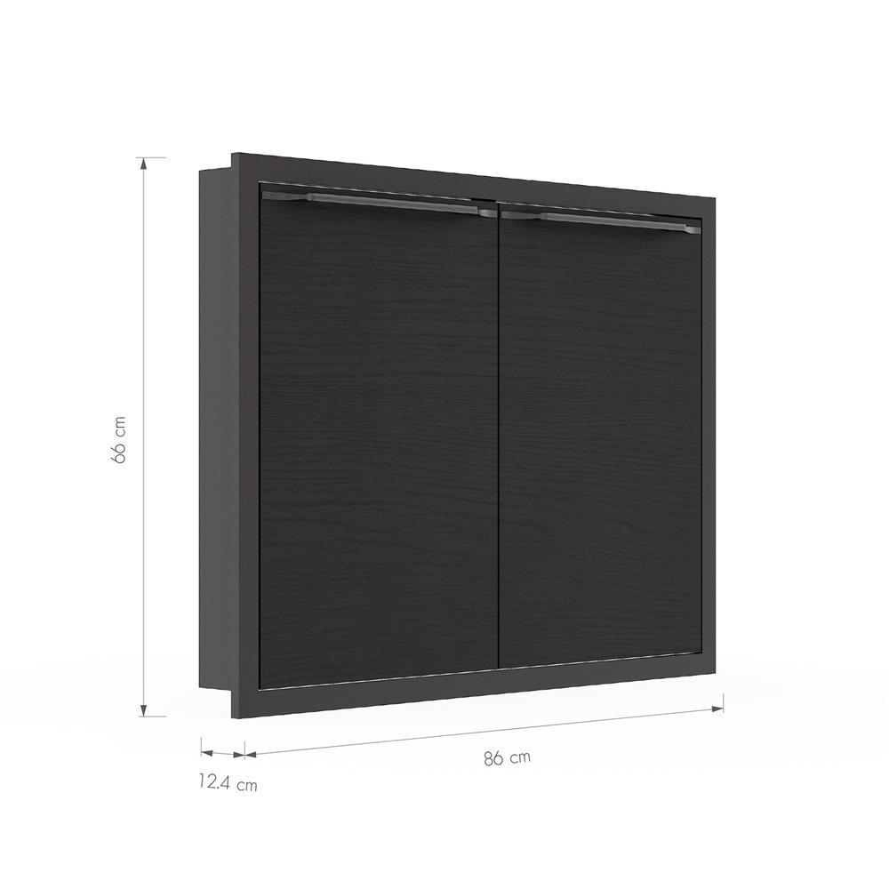 บานซิงค์คู่ KITZCHO LUCIDA PLUS 86x66 ซม. สี BLACK OAK