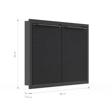 บานซิงค์คู่ KITZCHO LUCIDA PLUS 86x66 ซม. สี BLACK OAK_5