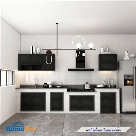 บานซิงค์เดี่ยว เปิดขวา KITZCHO LUCIDA PLUS 46x66 ซม. สี BLACK OAK_4