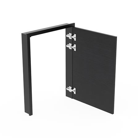 บานถังแก๊ส เปิดขวา KITZCHO LUCIDA PLUS 56x74 ซม. สี BLACK OAK_3