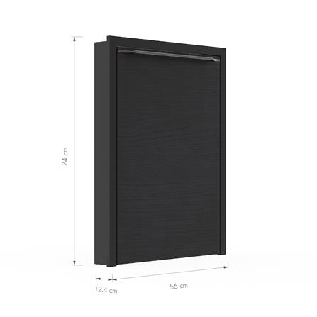 บานถังแก๊ส เปิดขวา KITZCHO LUCIDA PLUS 56x74 ซม. สี BLACK OAK_5