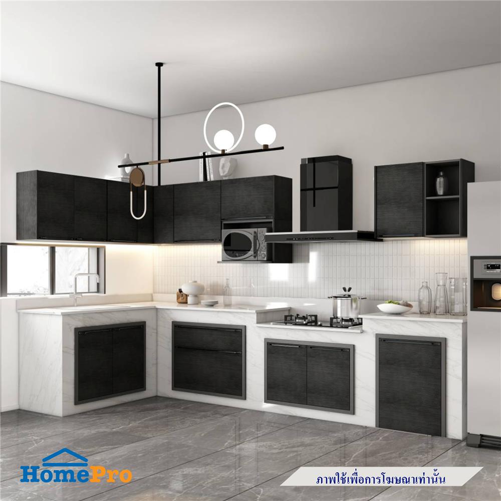 ตู้แขวนเดี่ยว เปิดขวา KITZCHO LUCIDA PLUS 60x40 ซม. สี BLACK OAK