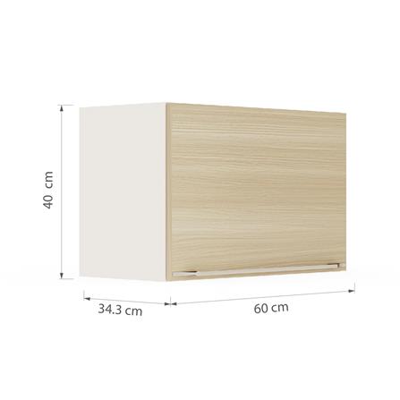 ตู้แขวนเดี่ยว เปิดขวา KITZCHO LUCIDA PLUS 60x40 ซม. สี NATURAL OAK_6