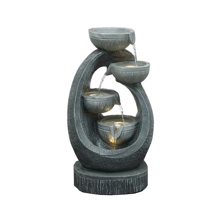 น้ำพุน้ำล้นตั้งพื้น SPRING TARA สีดำ/เทา_0