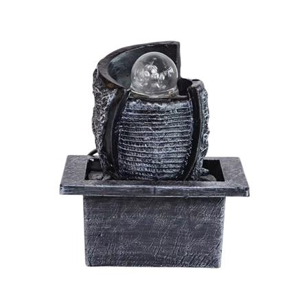 น้ำพุน้ำล้นตั้งโต๊ะ SPRING RIVA สีดำ/เทา_0