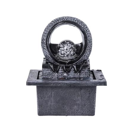 น้ำพุน้ำล้นตั้งโต๊ะ SPRING ELVA สีดำ/เทา_0