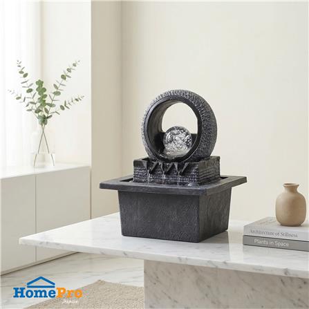 น้ำพุน้ำล้นตั้งโต๊ะ SPRING ELVA สีดำ/เทา_1