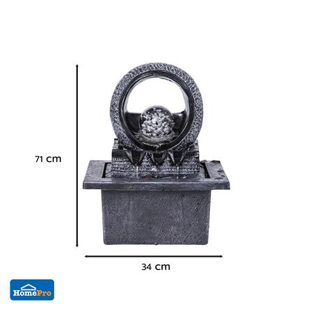 น้ำพุน้ำล้นตั้งโต๊ะ SPRING ELVA สีดำ/เทา_3