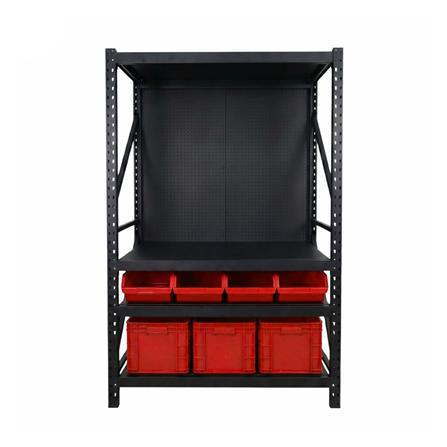 ชั้นเหล็ก 4 ชั้น CUSTOMAI COMBO SET 1.2 เมตร สีดำ/แดง_1