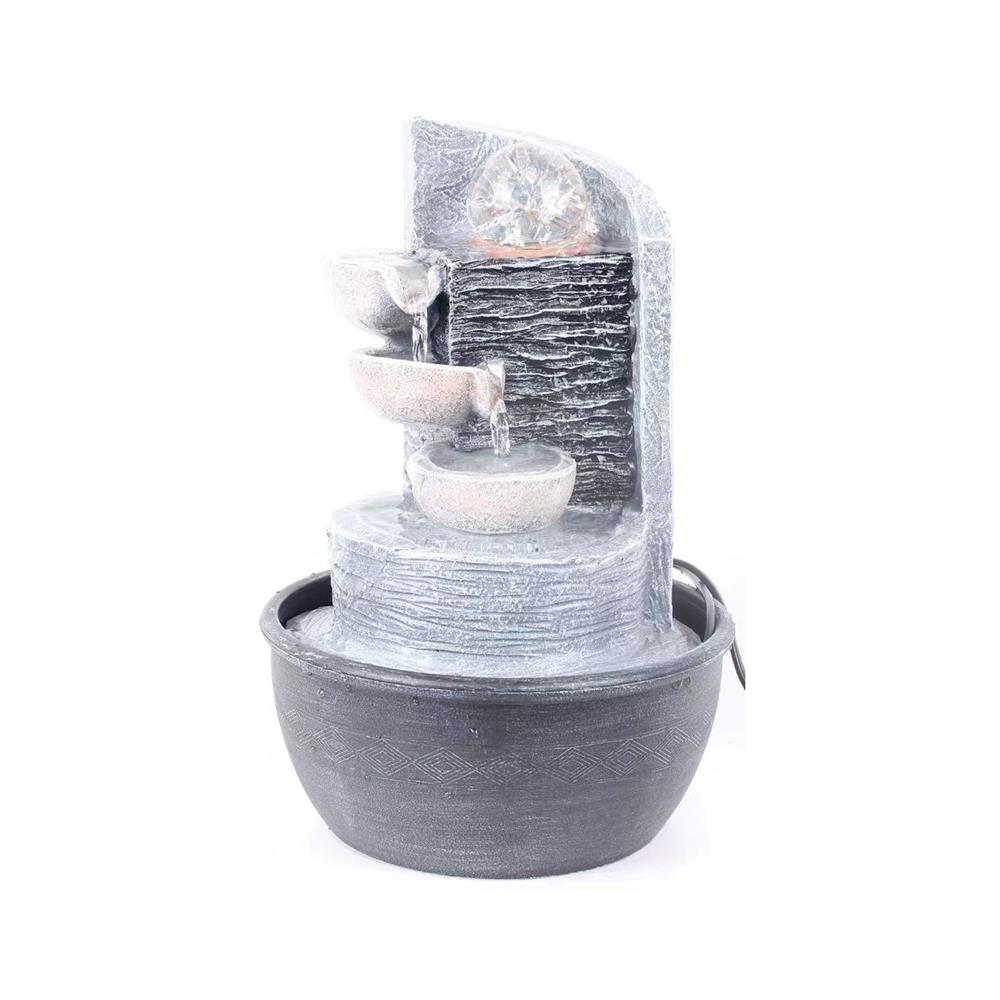 น้ำพุน้ำล้นตั้งโต๊ะ SPRING AIRA สีขาว/เทา