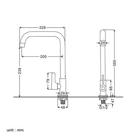 ก๊อกซิงค์เดี่ยวเคาน์เตอร์ BEN BN A11021-A8024_7