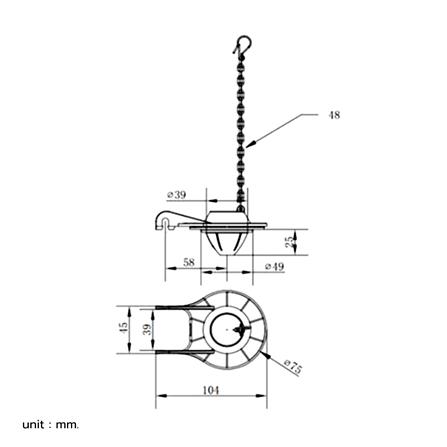 ลูกยางเปิด-ปิดน้ำ COTTO F931013_2
