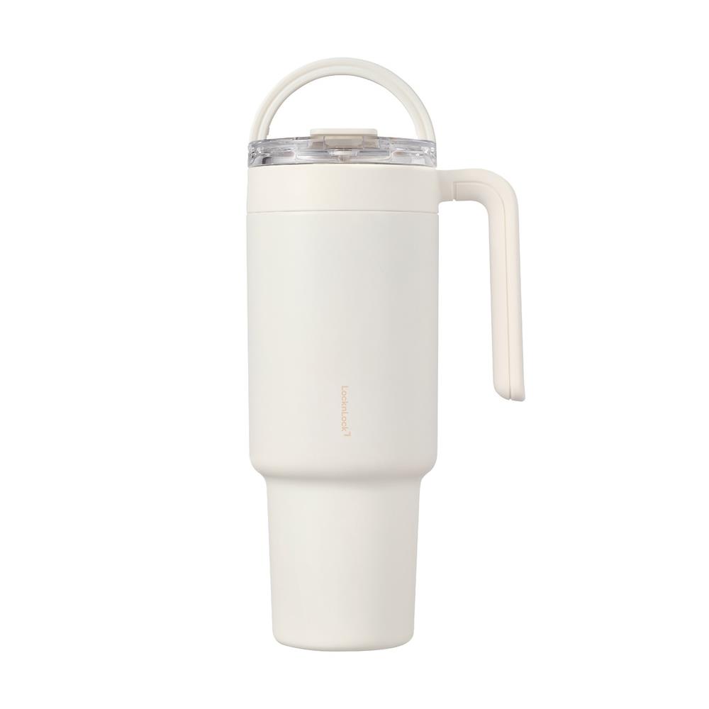 กระติกสุญญากาศ LOCKNLOCK METRO CAFE DUAL HANDLE 1.2 ลิตร สีขาว