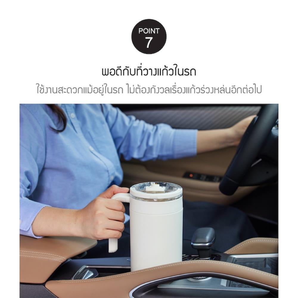 กระติกสุญญากาศ LOCKNLOCK METRO CAFE DUAL HANDLE 1.2 ลิตร สีขาว