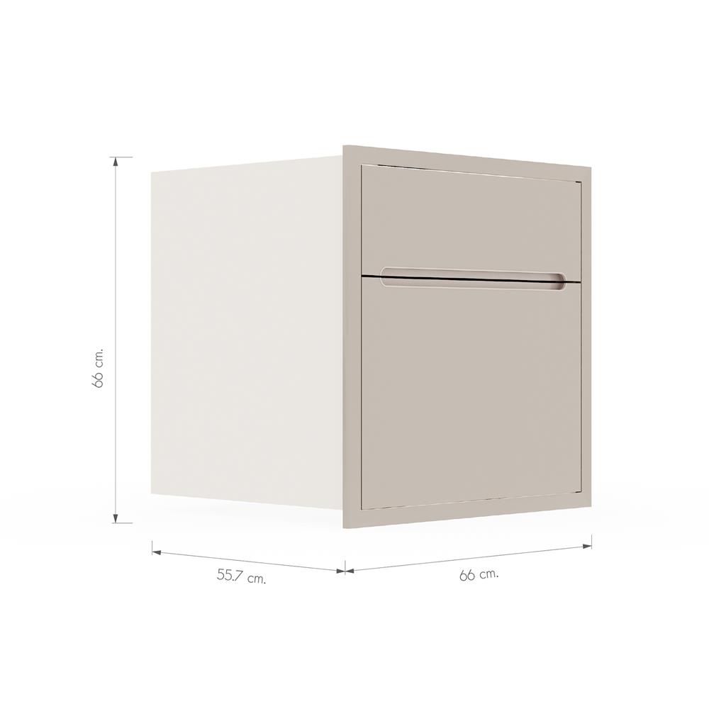 ตู้ลิ้นชัก KITZCHO CURVE 66x66 ซม. สี SAHARA