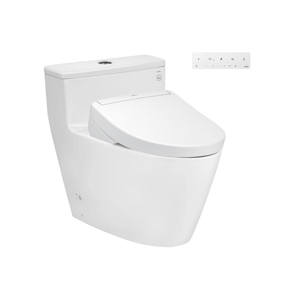 สุขภัณฑ์ 1 ชิ้น พร้อมฝารองนั่งกึ่งอัตโนมัติ TOTO CW625SW3 3/4.5 ลิตร สีขาว