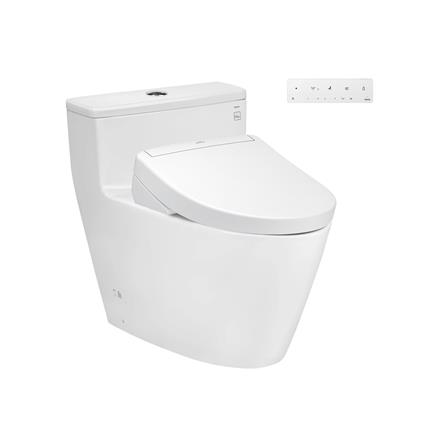 สุขภัณฑ์ 1 ชิ้น พร้อมฝารองนั่งกึ่งอัตโนมัติ TOTO CW625SW3 3/4.5 ลิตร สีขาว_0