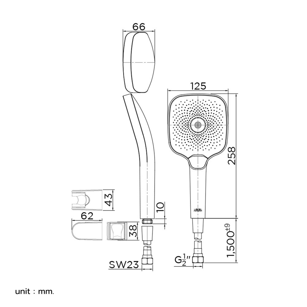 ฝักบัวสายอ่อน 3 ระดับ KARAT FAUCET KS-02-263-41
