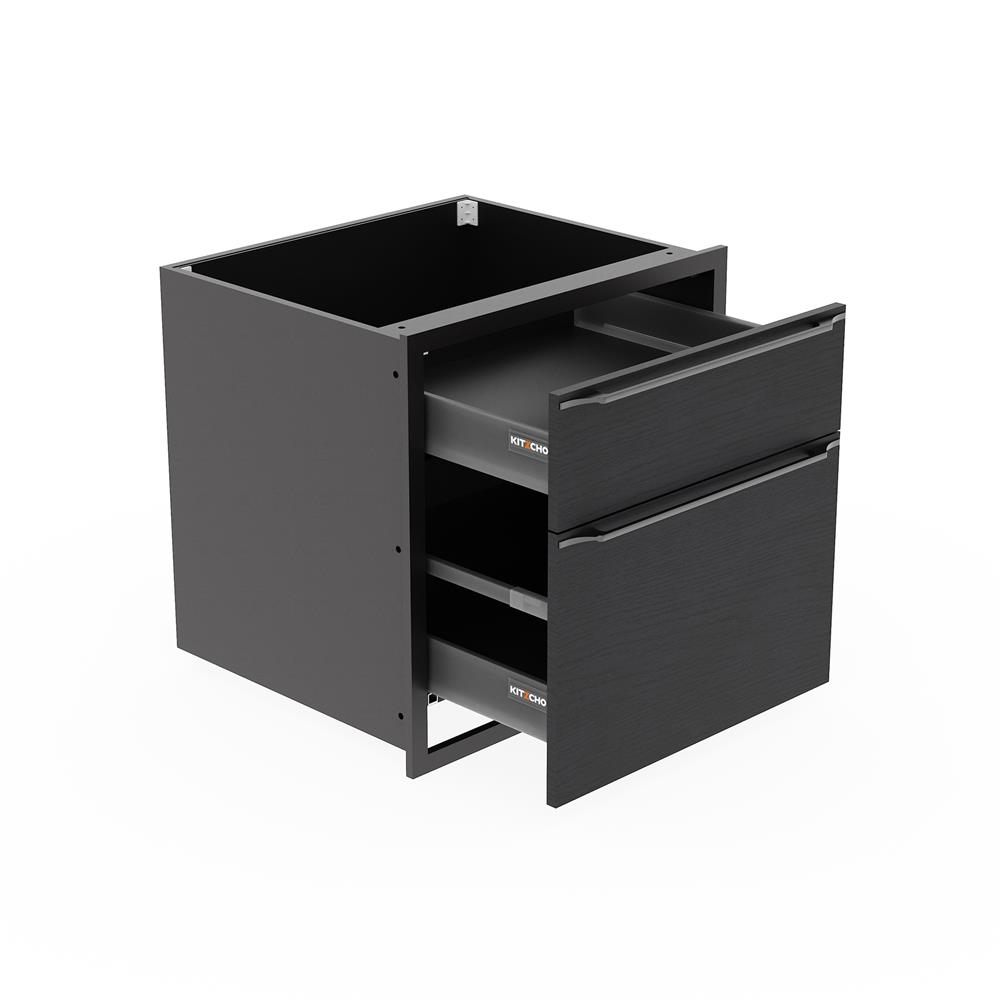 ตู้ลิ้นชัก KITZCHO LUCIDA PLUS 66x66 ซม. สี BLACK OAK