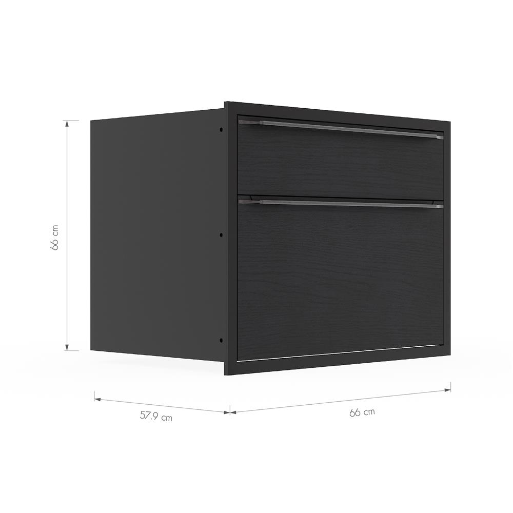 ตู้ลิ้นชัก KITZCHO LUCIDA PLUS 66x66 ซม. สี BLACK OAK