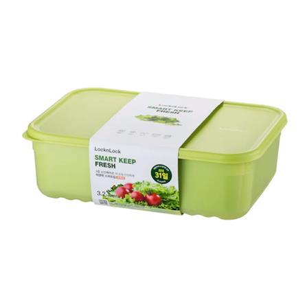 กล่องอาหารพร้อมตะกร้า LOCKNLOCK SMART KEEP FRESH HLE5600NT 3.2 ลิตร สีเขียว (แพ็ก 2 ชิ้น)_0