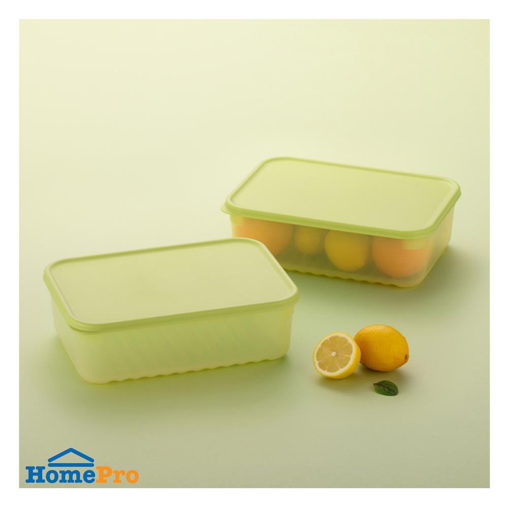 กล่องอาหาร LOCKNLOCK SMART KEEP FRESH HLE5600NS2 3.2 ลิตร สีเขียว (แพ็ก 2 ชิ้น)