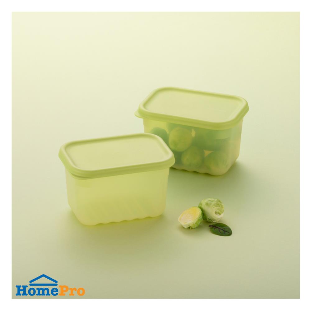 กล่องอาหาร LOCKNLOCK SMART KEEP FRESH HLE5200NS2 0.64 ลิตร สีเขียว (แพ็ก 2 ชิ้น)
