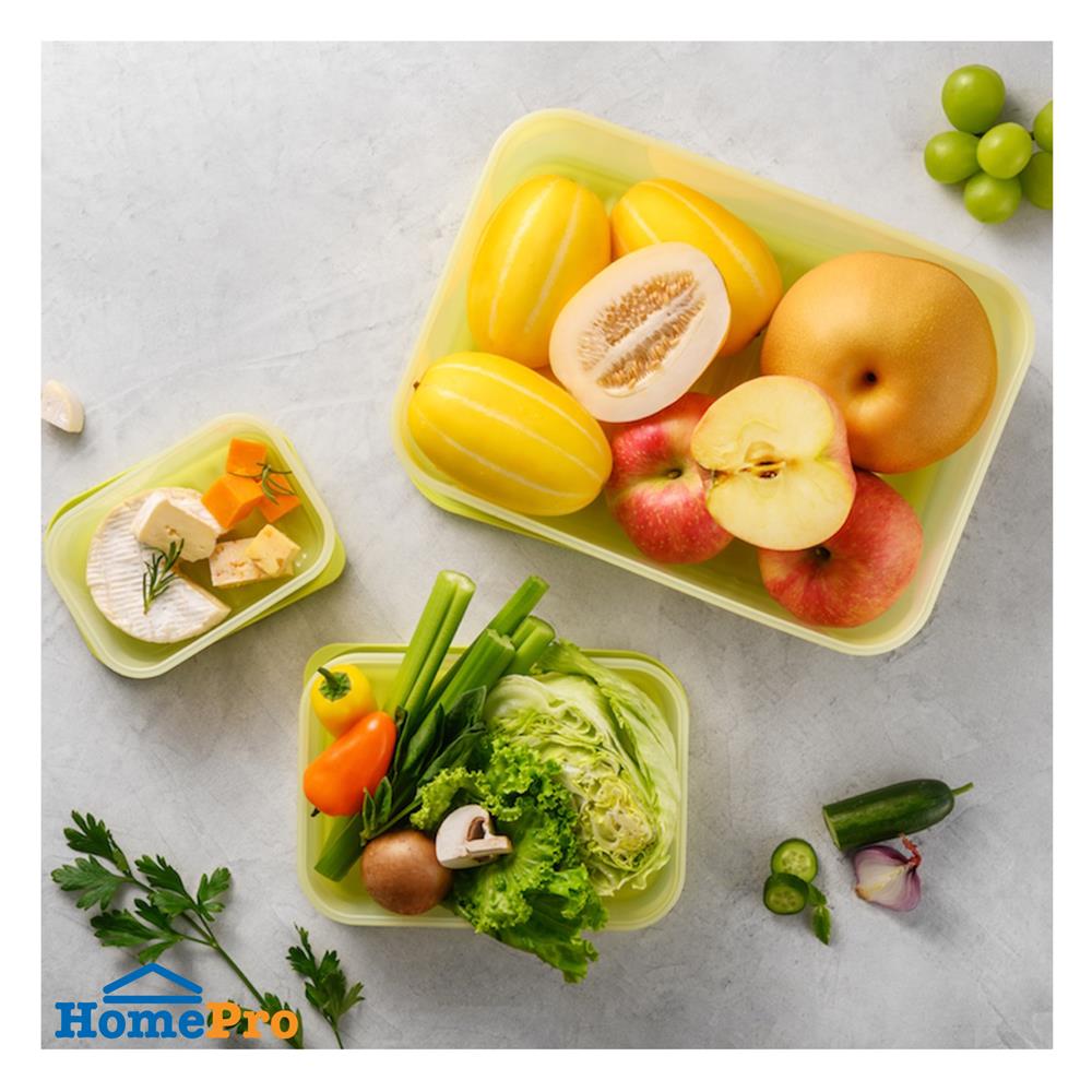 กล่องอาหาร LOCKNLOCK SMART KEEP FRESH HLE5200NS2 0.64 ลิตร สีเขียว (แพ็ก 2 ชิ้น)