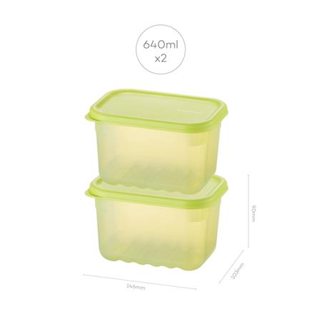 กล่องอาหาร LOCKNLOCK SMART KEEP FRESH HLE5200NS2 0.64 ลิตร สีเขียว (แพ็ก 2 ชิ้น)_15