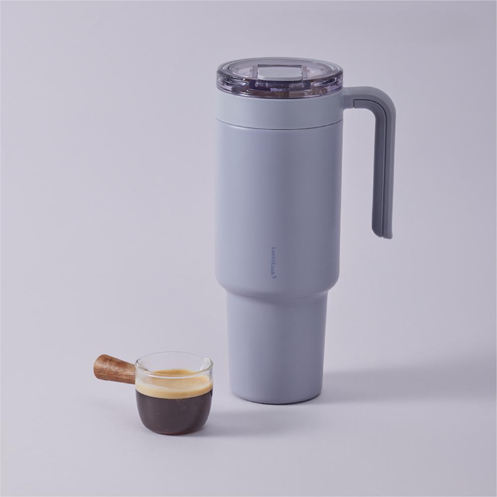 กระติกสุญญากาศ LOCKNLOCK METRO CAFE DUAL HANDLE 1.2 ลิตร สีม่วง