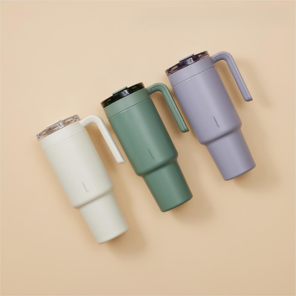 กระติกสุญญากาศ LOCKNLOCK METRO CAFE DUAL HANDLE 1.2 ลิตร สีม่วง