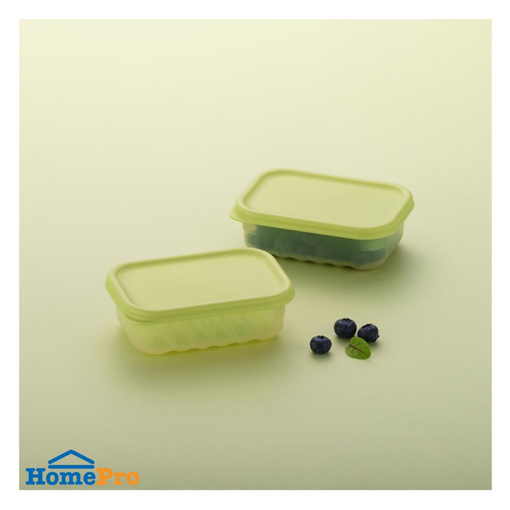 กล่องอาหาร LOCKNLOCK SMART KEEP FRESH HLE5100NS2 0.33 ลิตร สีเขียว (แพ็ก 2 ชิ้น)