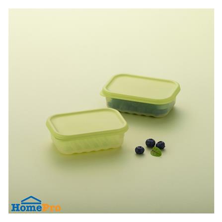 กล่องอาหาร LOCKNLOCK SMART KEEP FRESH HLE5100NS2 0.33 ลิตร สีเขียว (แพ็ก 2 ชิ้น)_1