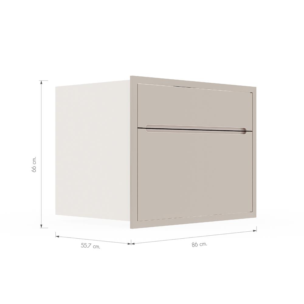 ตู้ลิ้นชัก KITZCHO CURVE 86x66 ซม. สี SAHARA