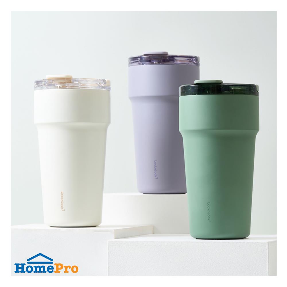 กระติกสุญญากาศ LOCKNLOCK METRO CAFE TOP HANDLE 0.71 ลิตร สีม่วง