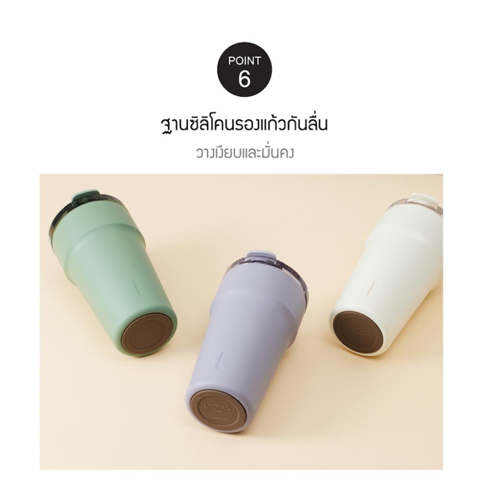 กระติกสุญญากาศ LOCKNLOCK METRO CAFE TOP HANDLE 0.71 ลิตร สีม่วง