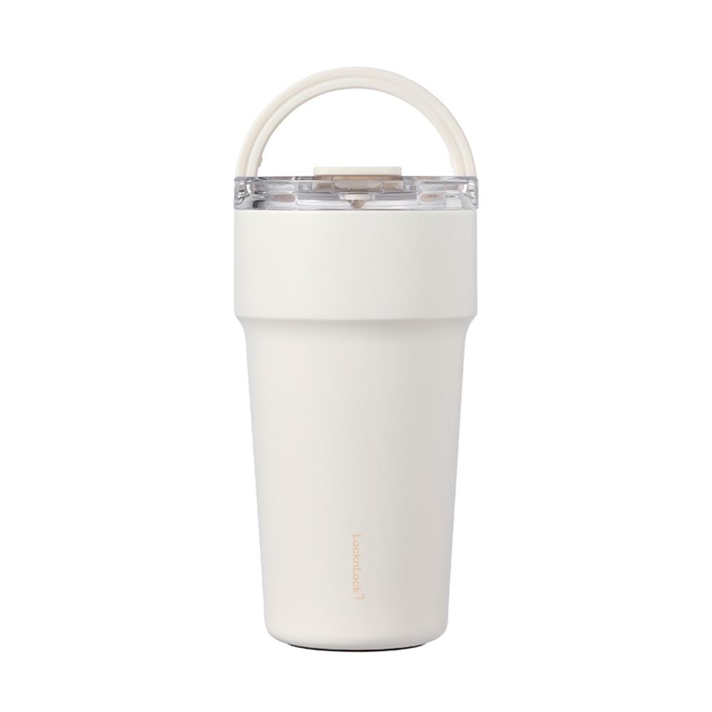 กระติกสุญญากาศ LOCKNLOCK METRO CAFE TOP HANDLE 0.71 ลิตร สีขาว