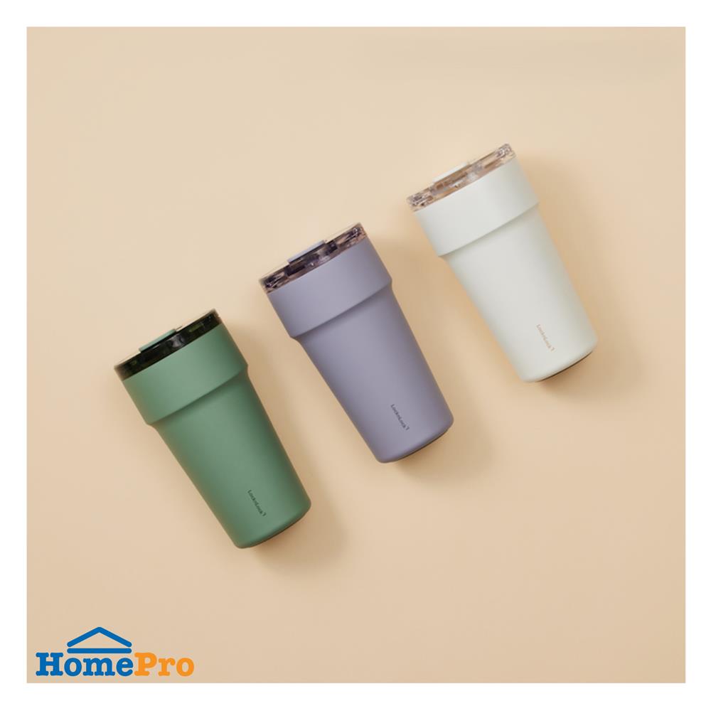 กระติกสุญญากาศ LOCKNLOCK METRO CAFE TOP HANDLE 0.71 ลิตร สีขาว