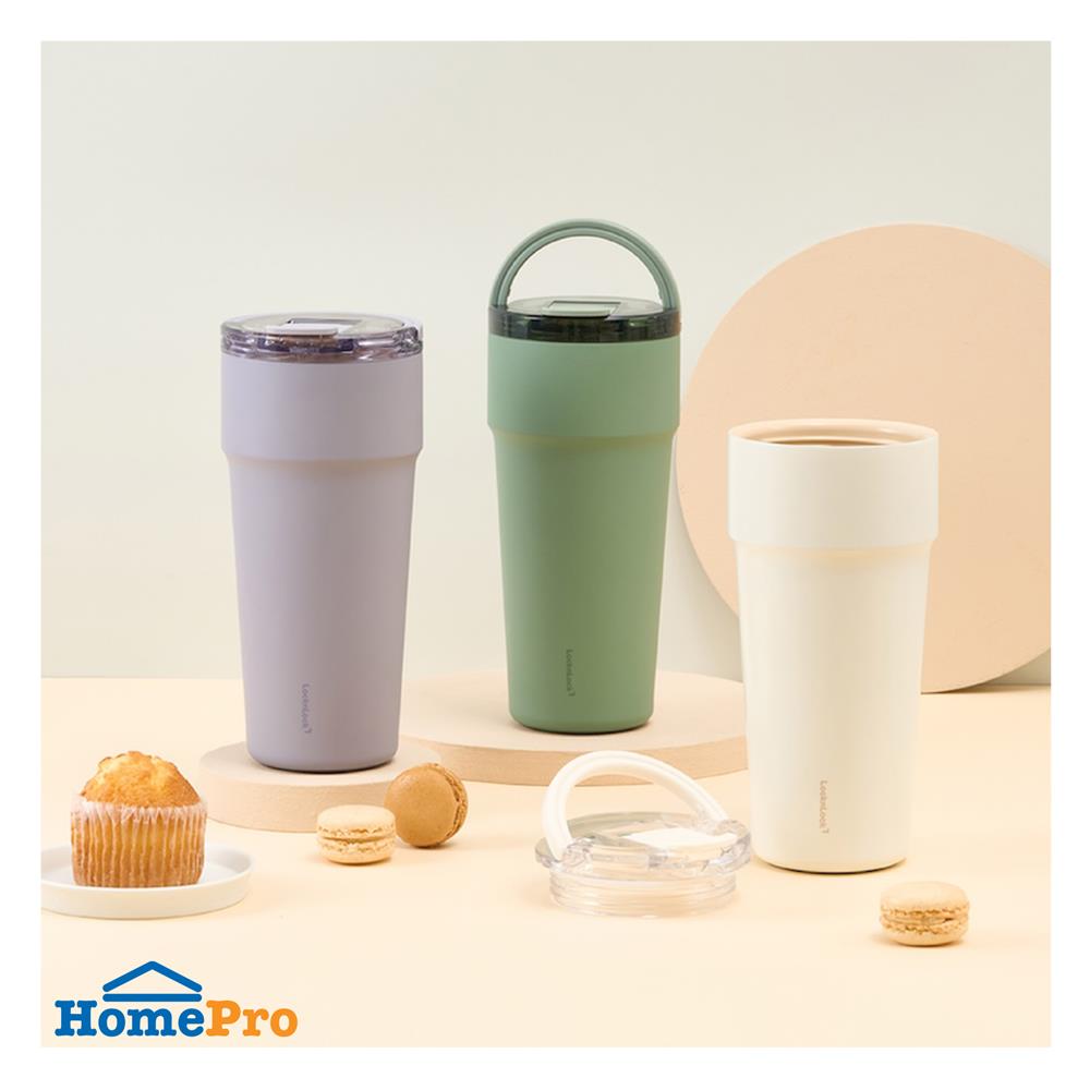กระติกสุญญากาศ LOCKNLOCK METRO CAFE TOP HANDLE 0.9 ลิตร สีม่วง