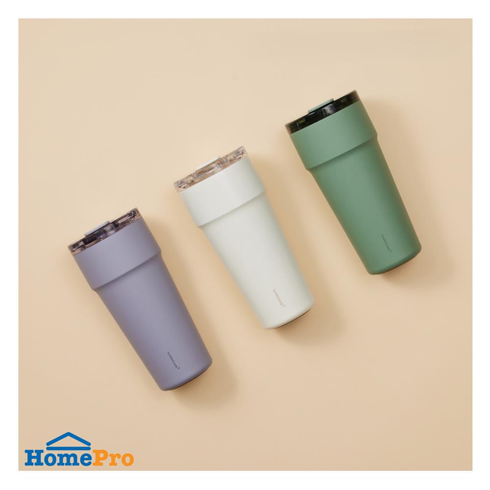 กระติกสุญญากาศ LOCKNLOCK METRO CAFE TOP HANDLE 0.9 ลิตร สีม่วง